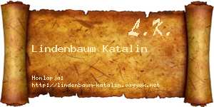 Lindenbaum Katalin névjegykártya